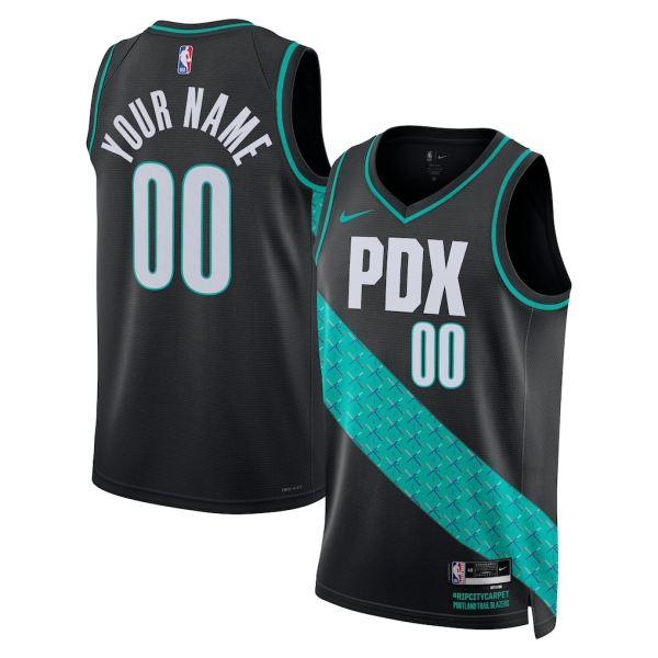 Portland Trail Blazers Trikot Benutzerdefinierte Nike 2025-26 City Edition Schwarz Swingman - Herren Portland Trail Blazers Trikot Benutzerdefinierte Nike 2025-26 City Edition Schwarz Swingman - Herren
